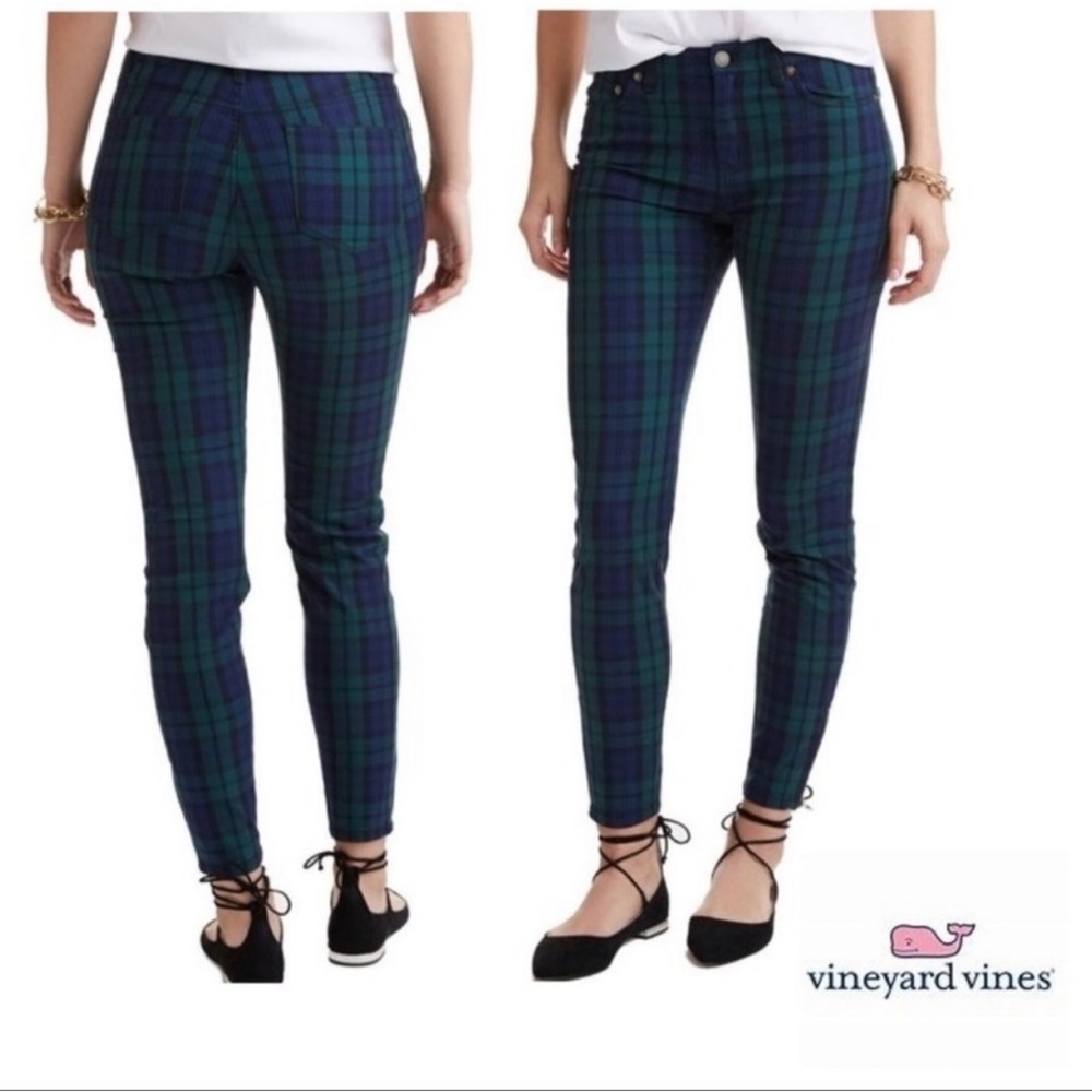 Vineyard Vines Jamie Blackwatch Print pants size 12 - Picture 9 of 12